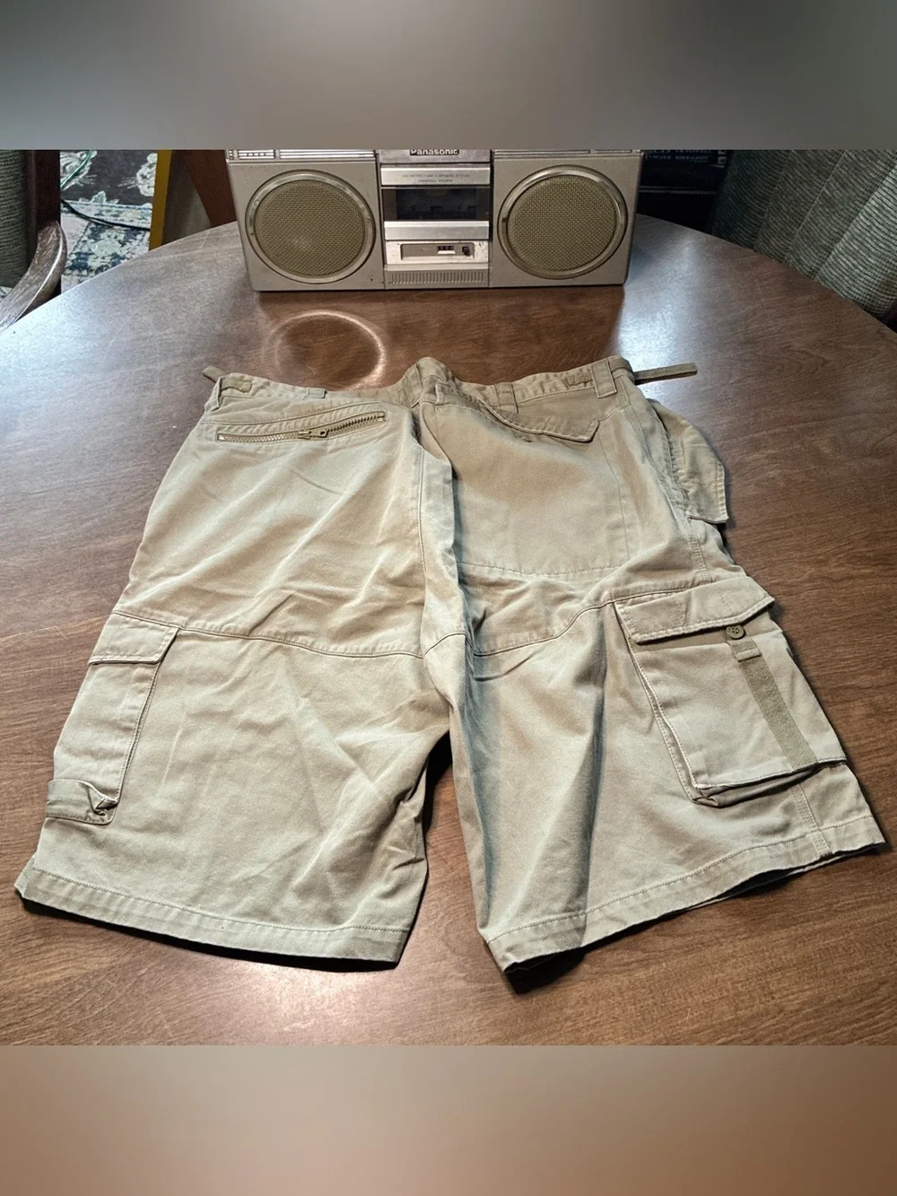 Adidas Safety Shorts Mens 38 Green Cargo Pocket Streetwear Utility Skate